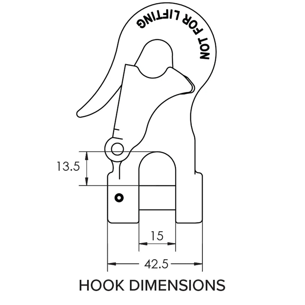 13mm Mawby Hook Trailer Safety Chain Coupling Pack of 2