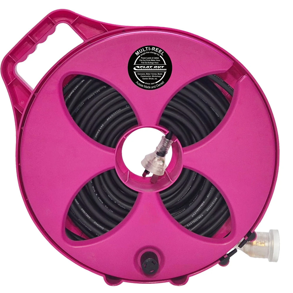 Flat Out Premium 15amp 20m Power Lead with Multi-Reel