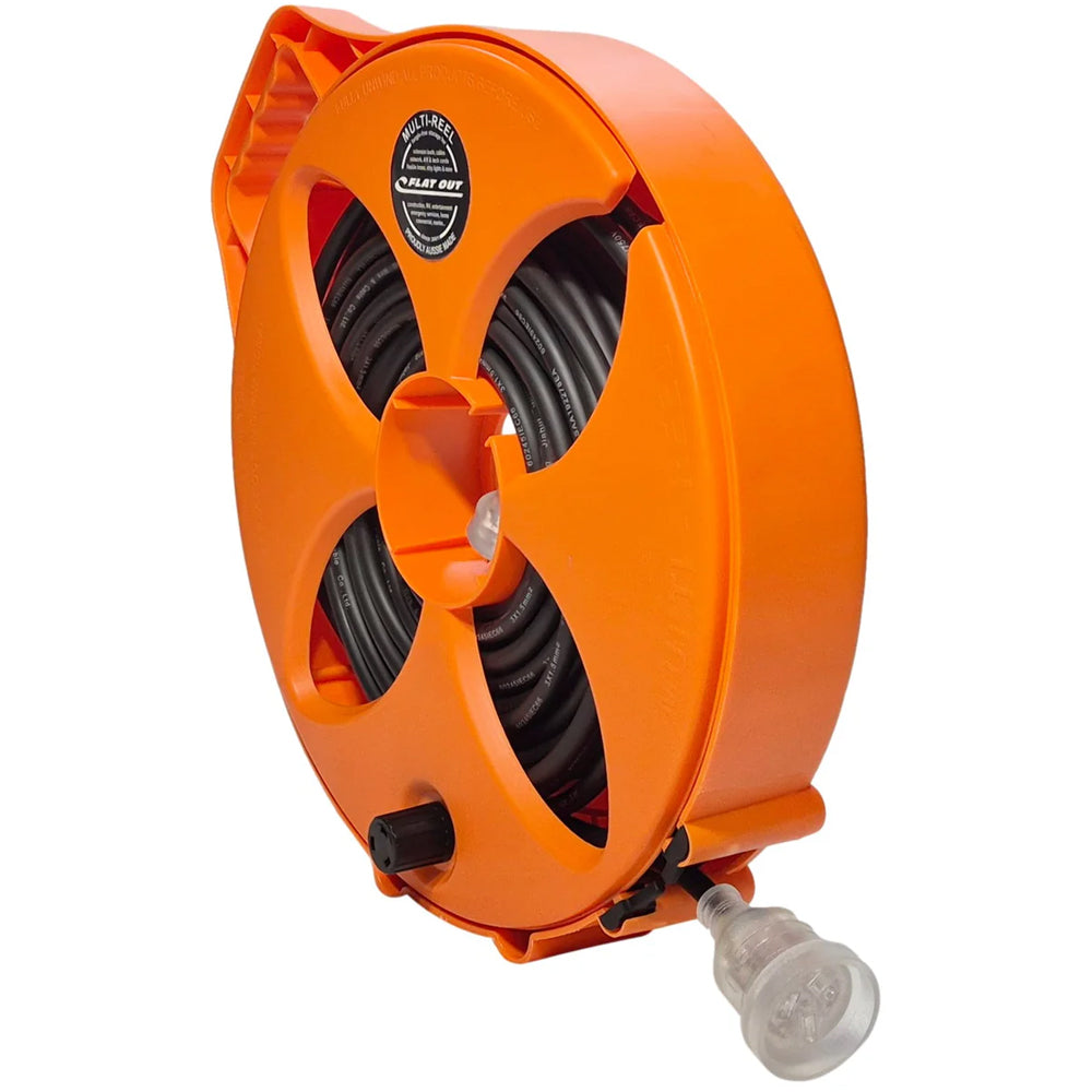 Flat Out Premium 15amp 20m Power Lead with Multi-Reel
