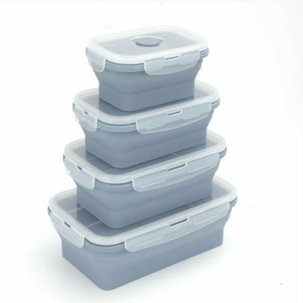 Pack of 4 Collapsible Food Containers - 100% BPA Free