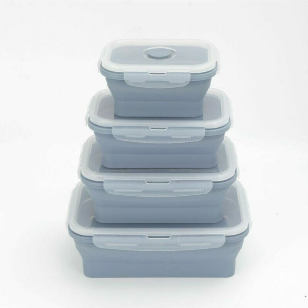 Pack of 4 Collapsible Food Containers - 100% BPA Free