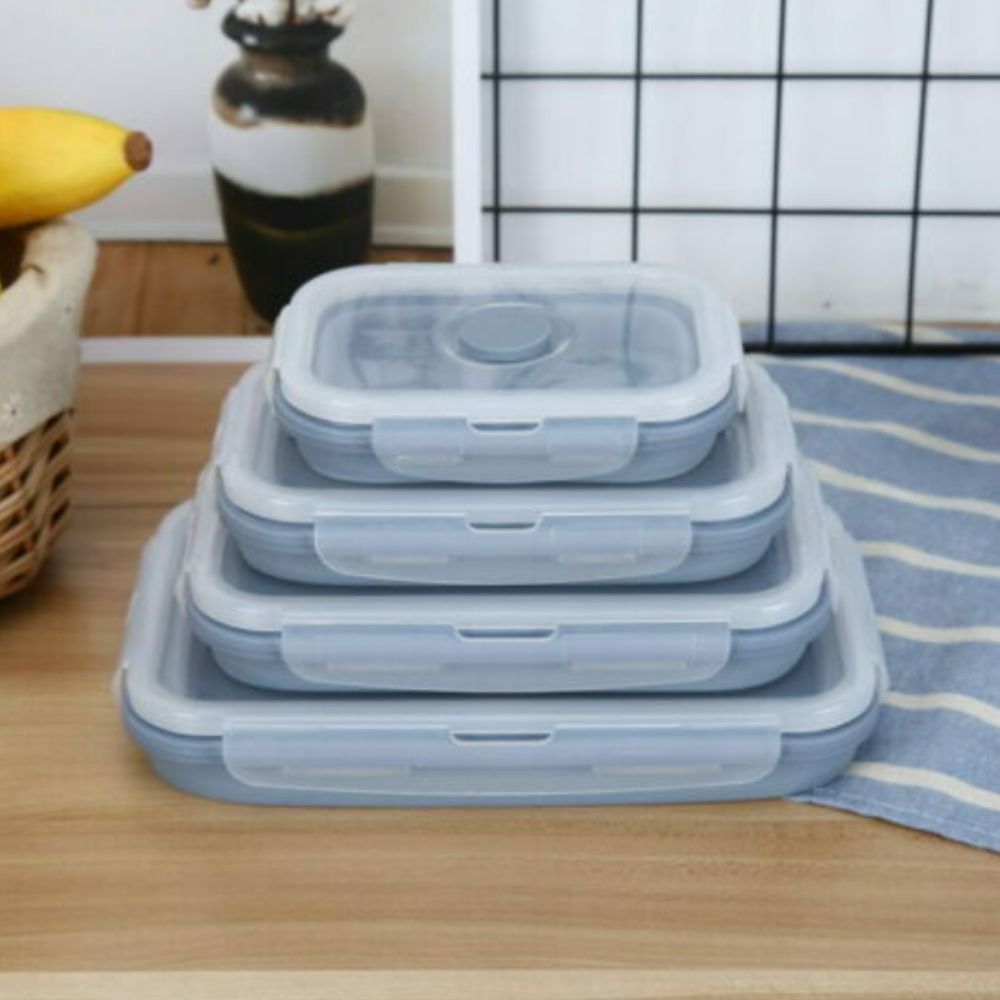 Pack of 4 Collapsible Food Containers - 100% BPA Free
