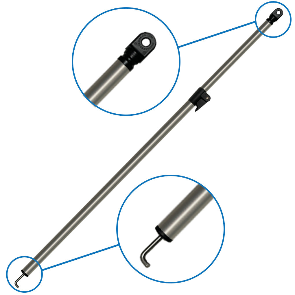 Bed Fly Conversion Pole - Roof Rafter Pole - Bow End to bent Spigot - Max 274cm (9')