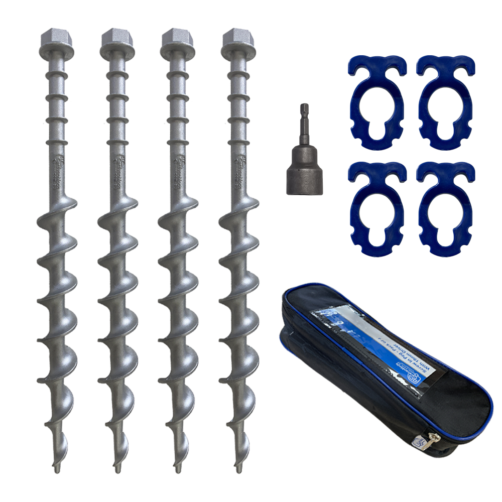 Alloy Screw in Tent Pegs (Pack of 4) with 19mm Driver