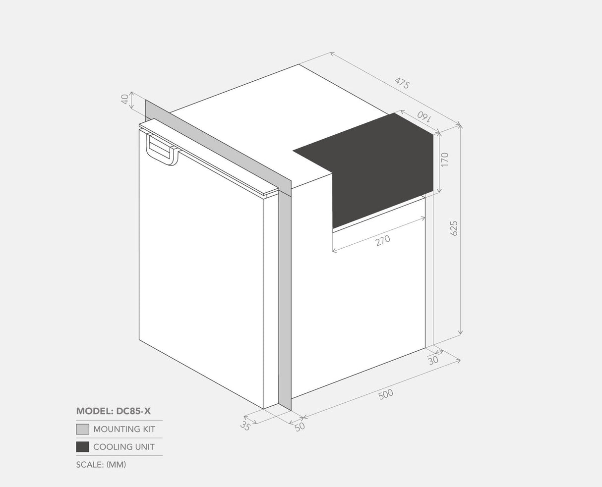 Bushman DC85X Heavy Duty 12/24v Upright Fridge/Freezer 85L