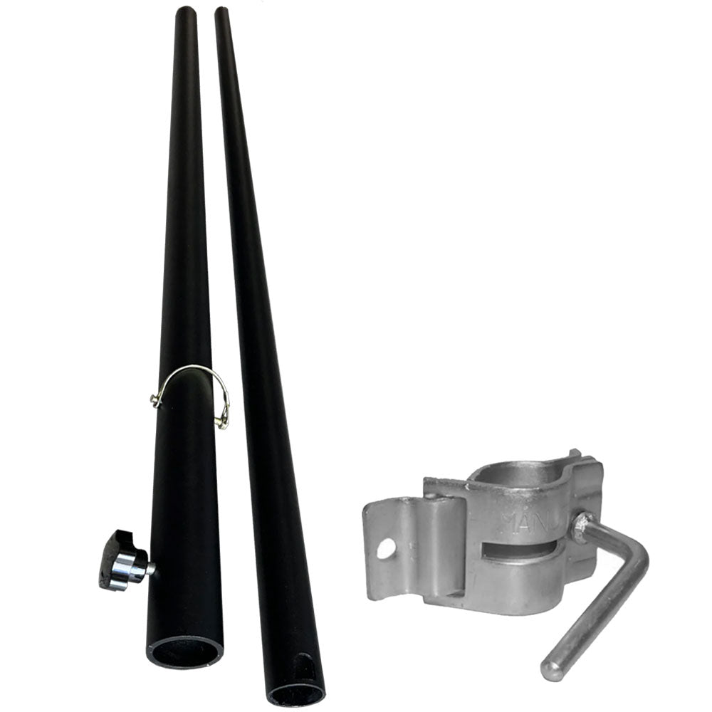 BBQARM Starlink Black 2-Part RV Pole with Mounting Kit