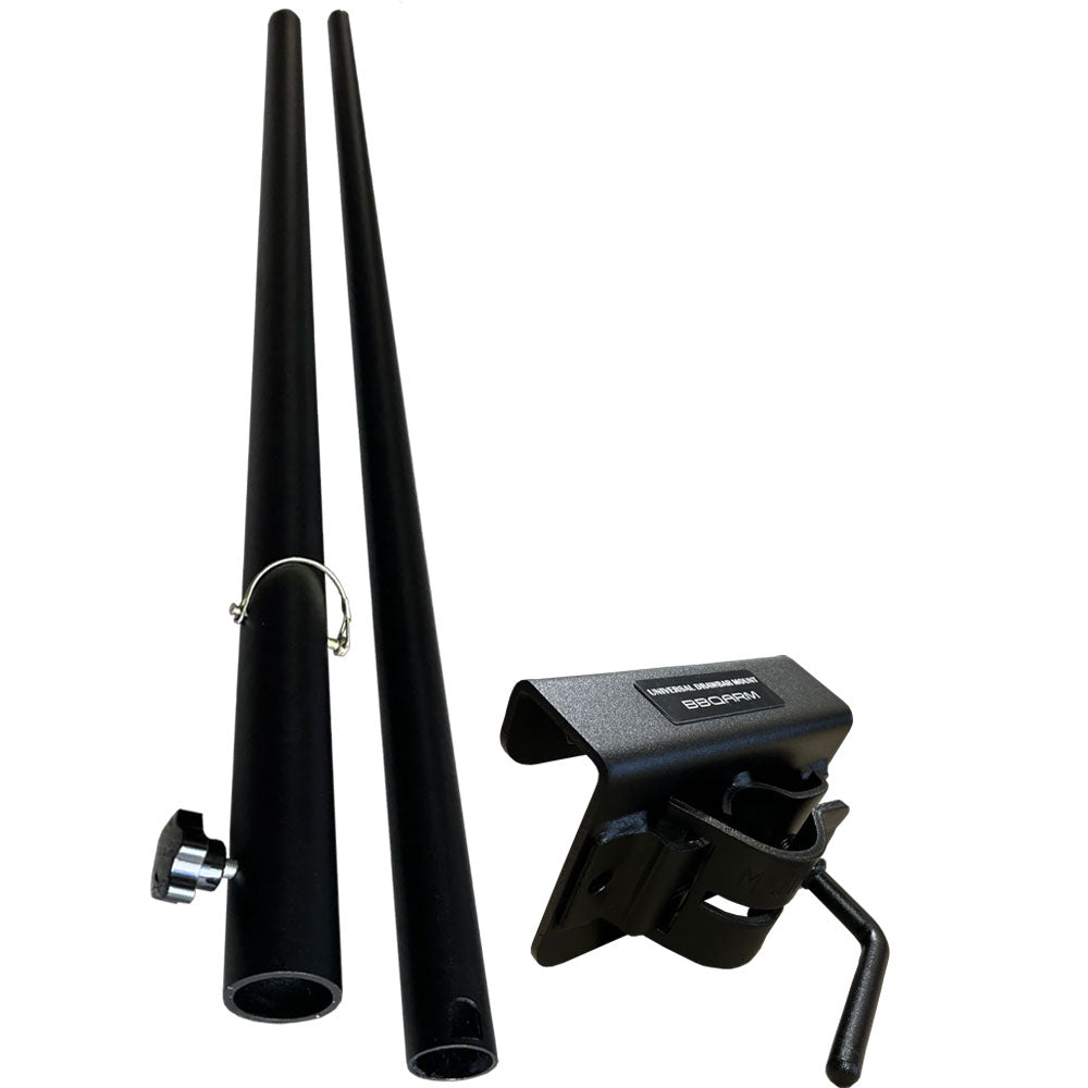 BBQARM Starlink Black 2-Part RV Pole with Mounting Kit