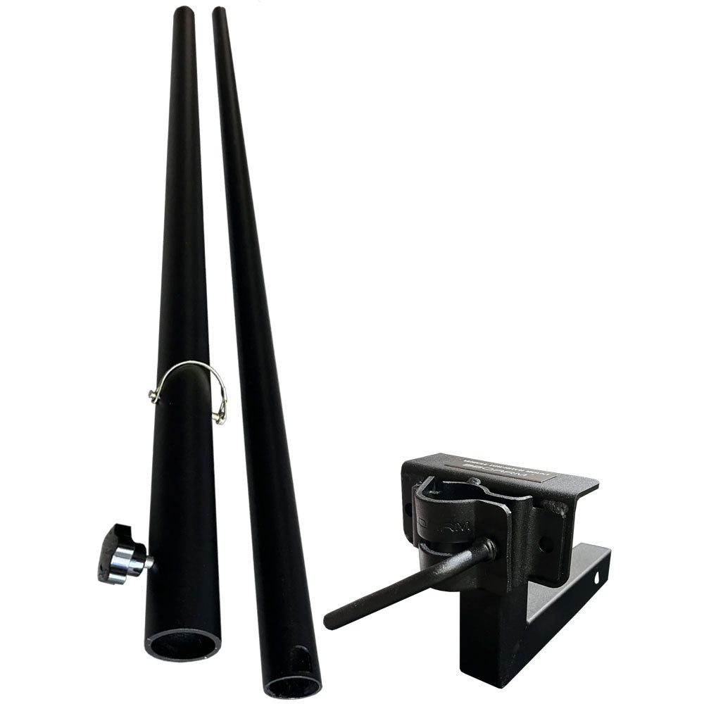 BBQARM Starlink Black 2-Part RV Pole with Mounting Kit