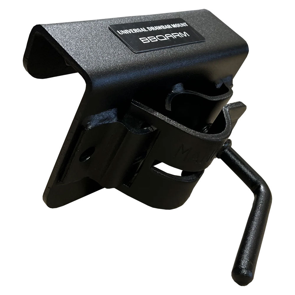 Black drawbar mount for your caravan.