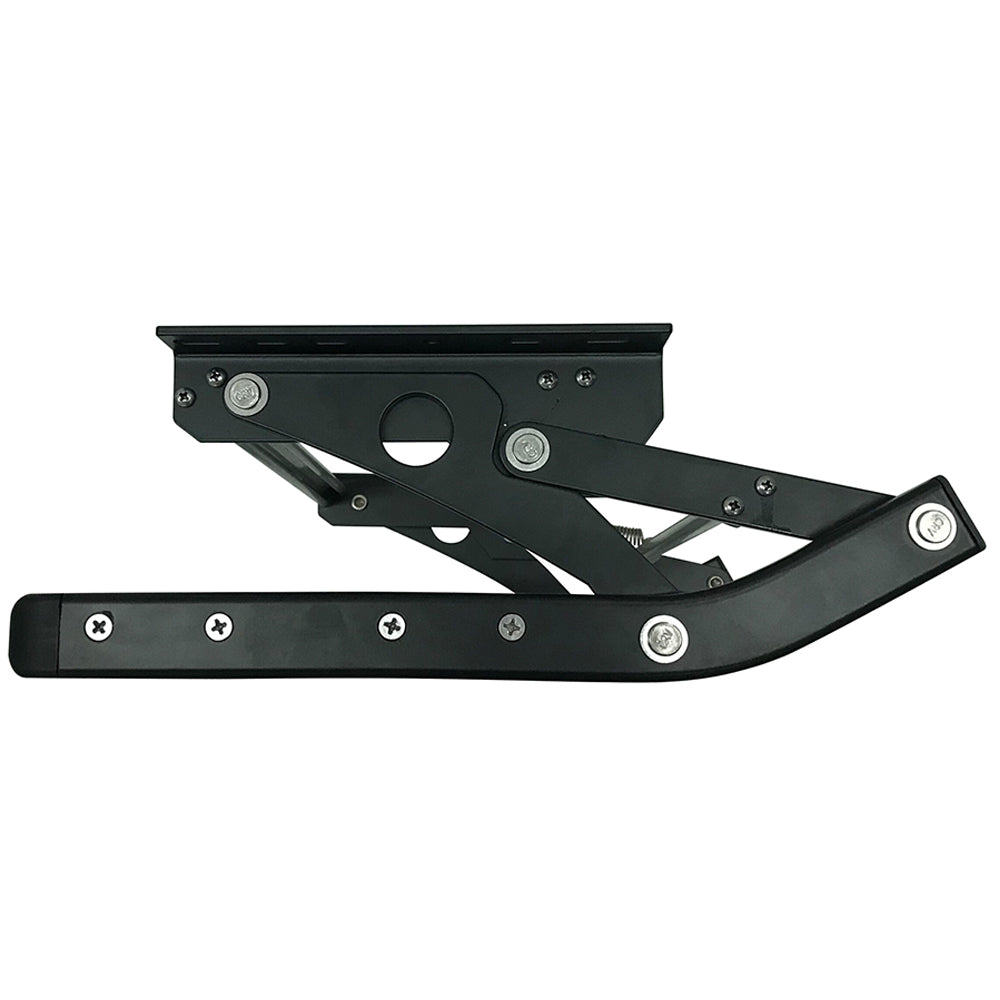 Black Extra Large Manual Bolt On Single Aluminum Caravan Step