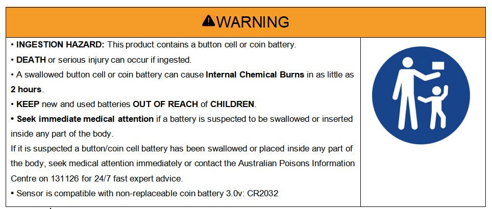 Button battery warning CR2032
