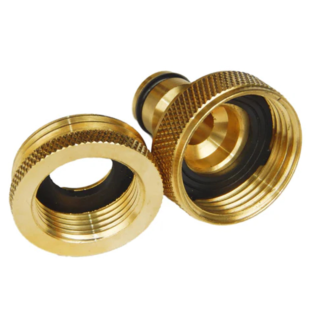Flat Out Brass Tap 19mm and 25mm Adapter