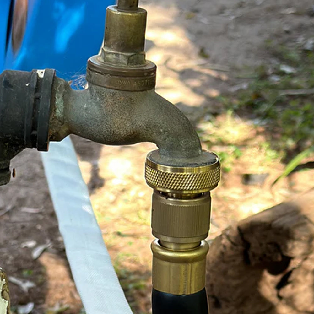 Flat Out Brass Tap 19mm and 25mm Adapter