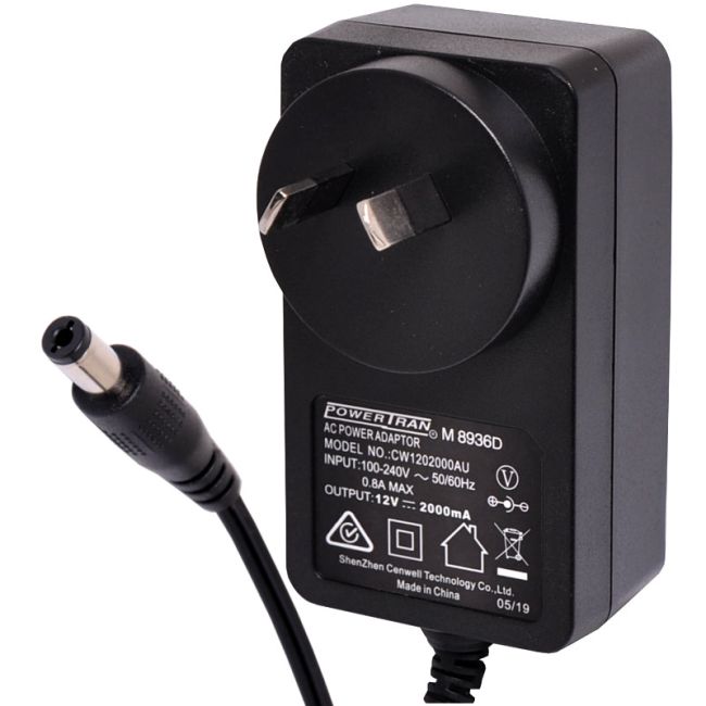 POWERTRAN 12v 2A Regulated Power Supply Adapter - CLEARANCE