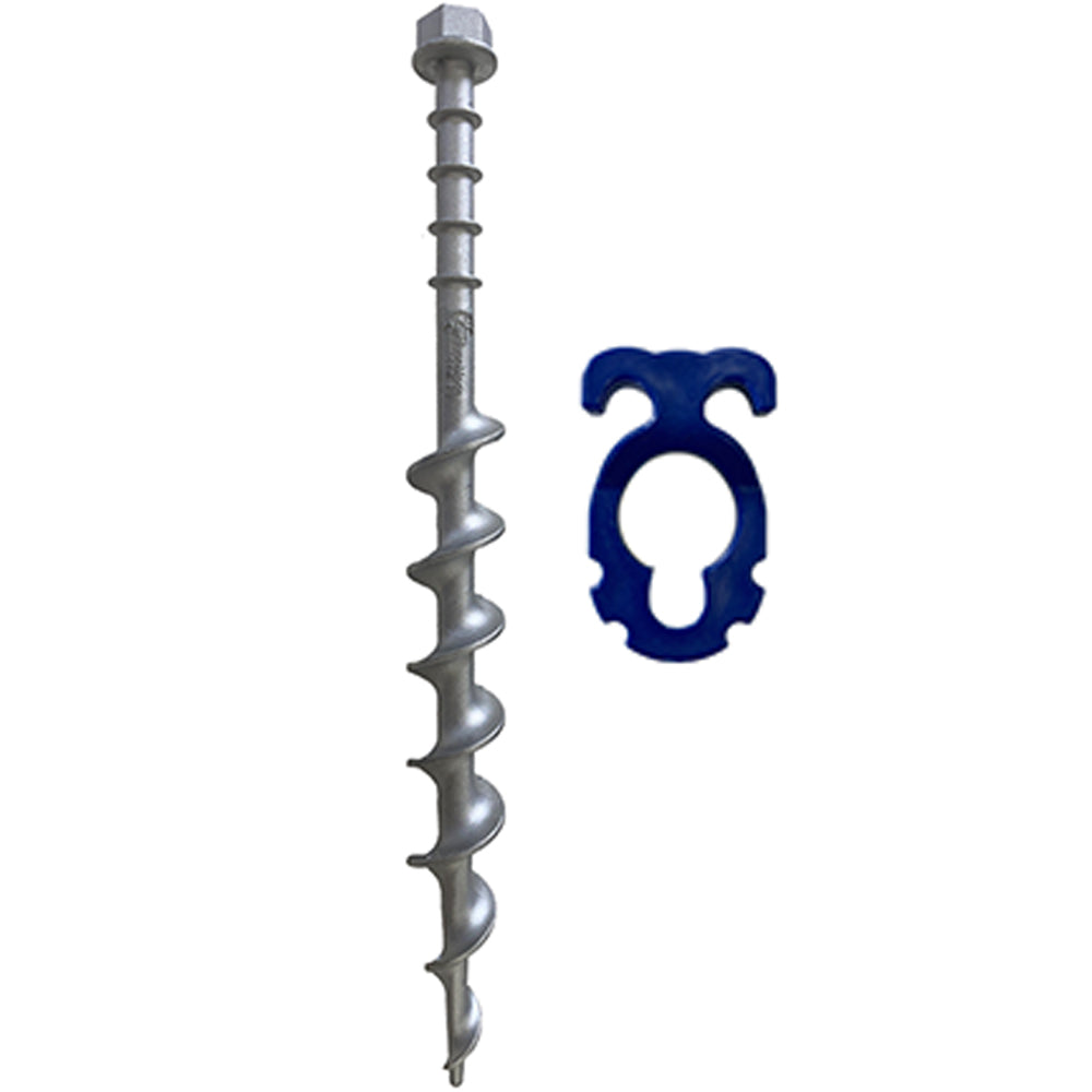 Single Alloy 300mm Screw in Peg - 19mm Head