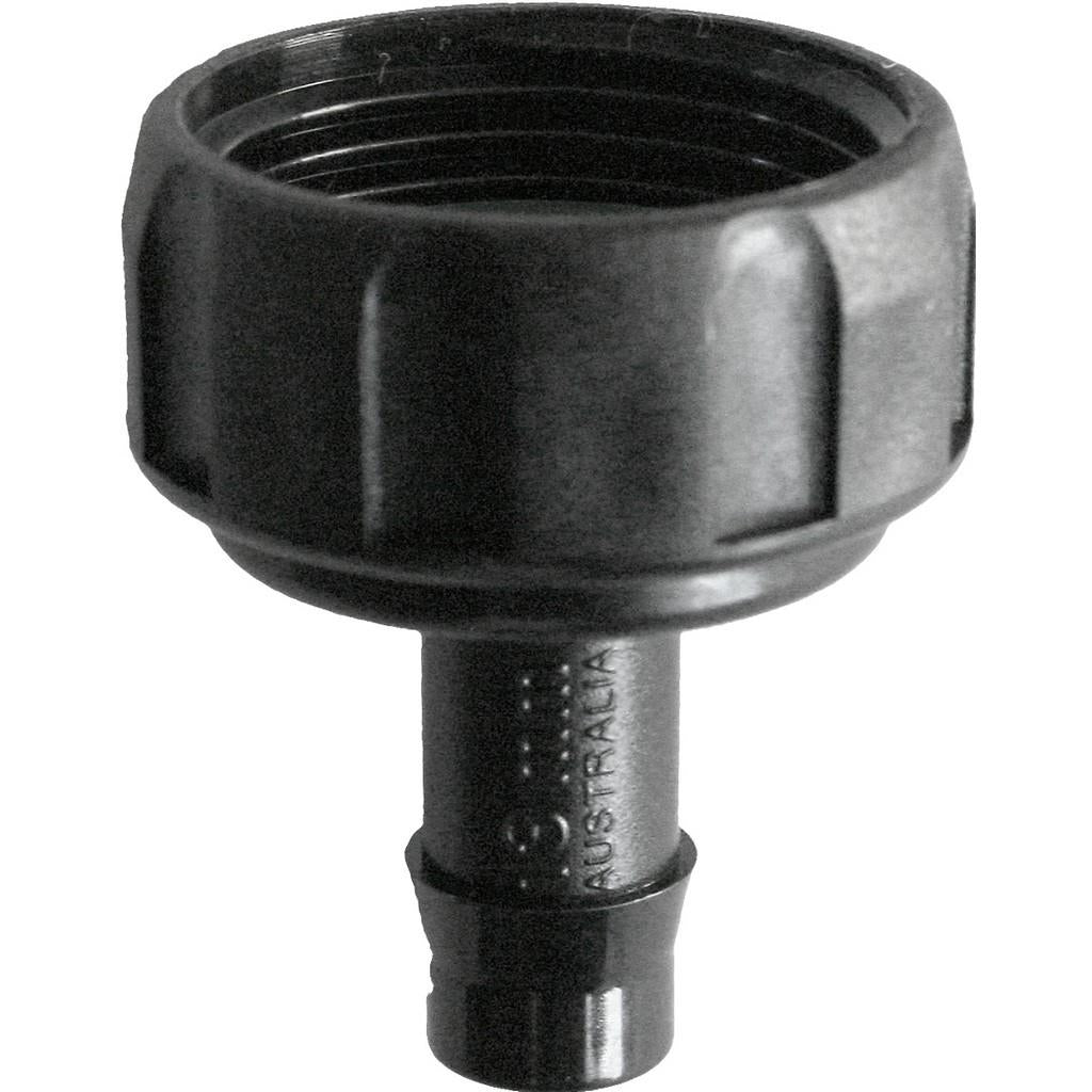 13mm Barb to 1" BSP (25mm) BSP Nut and Tail