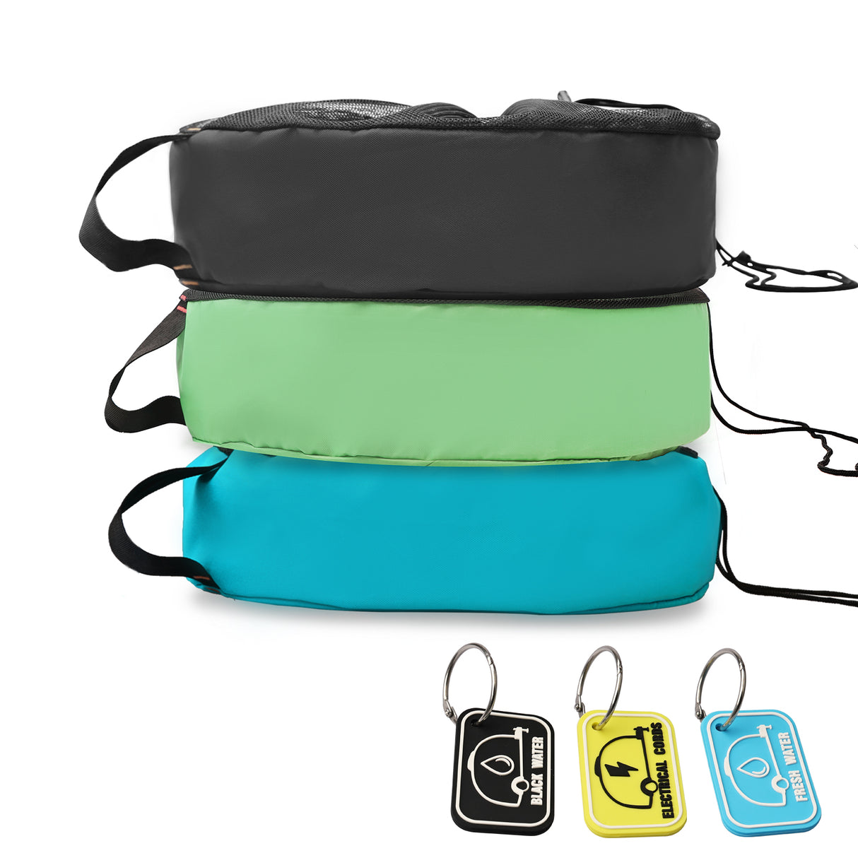 Large Storage Bag Bundle (3pc) - Drinking Hose Bag, Waste Hose Bag & Electrical Lead Bag