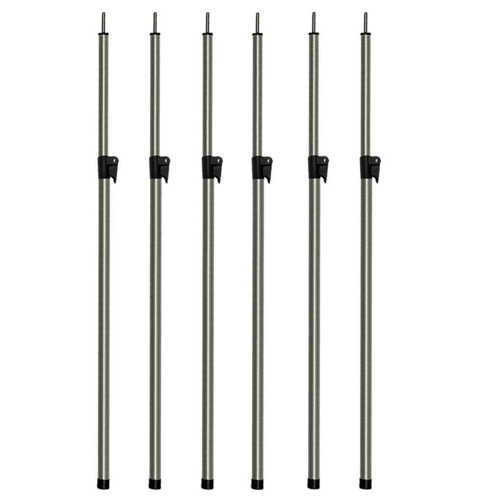 Premium Ground Foot to Straight Spigot Aluminum Pole with Clamp - Max 274cm (9')