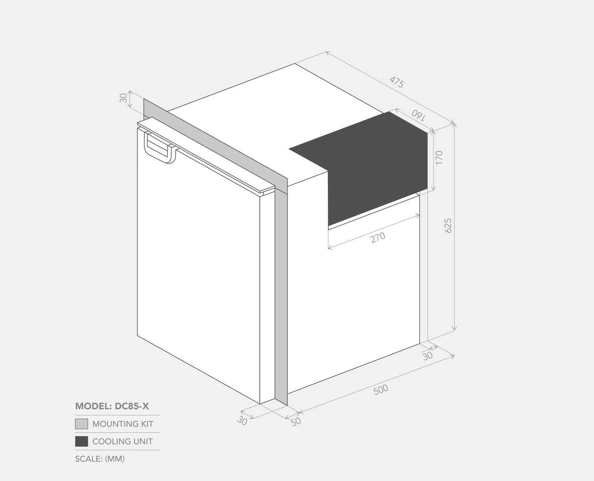 Bushman DC85X 12/24v Upright Fridge/Freezer 85L
