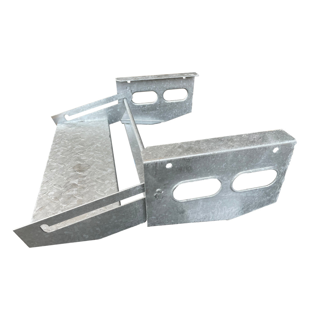 Single Pull-Out Caravan Step - Galvanized Steel 530mm