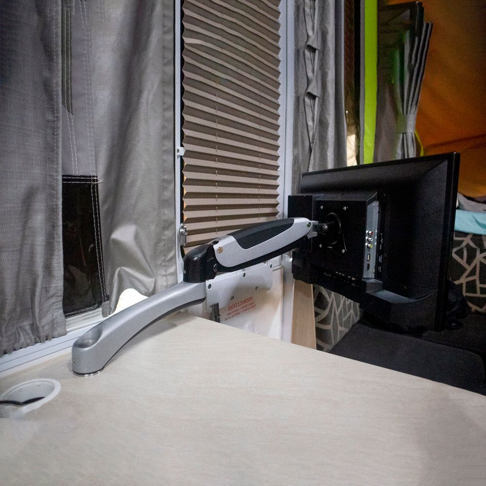 Bench Mounted TV Mount for Camper Trailers