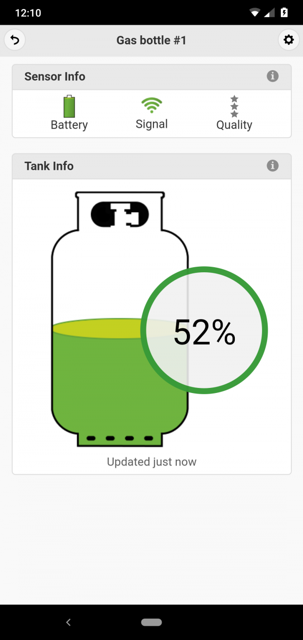 SmartSense - Bluetooth Gas Bottle Level Sensor