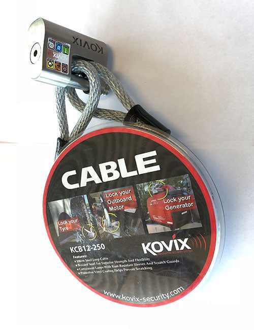 Kovix 12mm Braided Steel Cable 2.5m