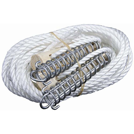 DOUBLE GUY ROPE KIT, HEAVY DUTY WOOD SLIDES, SPRINGS, 6MM ROPE 1