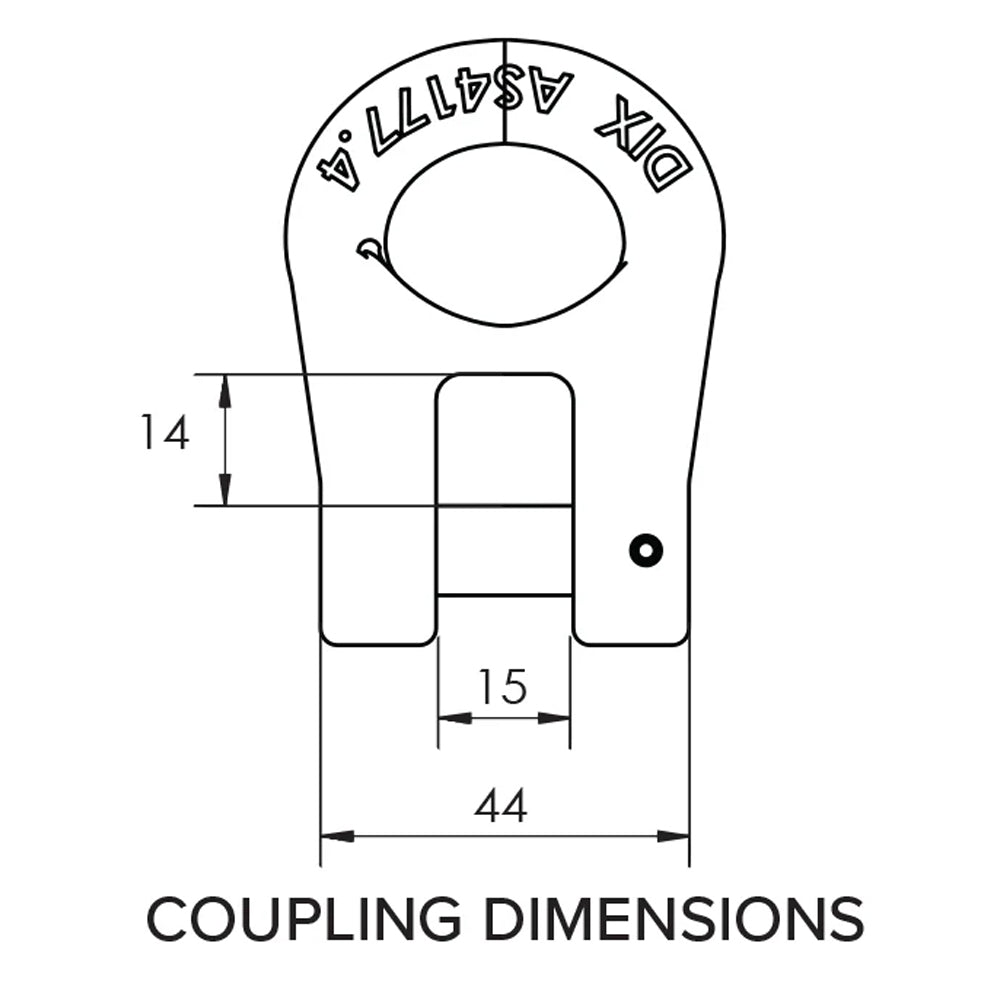 13mm Mawby Hook Trailer Safety Chain Coupling Pack of 2