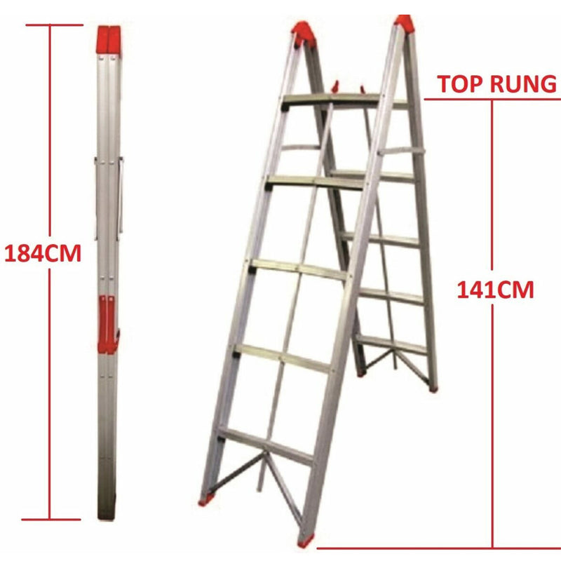 5-Step Aluminum Collapsible Step Ladder