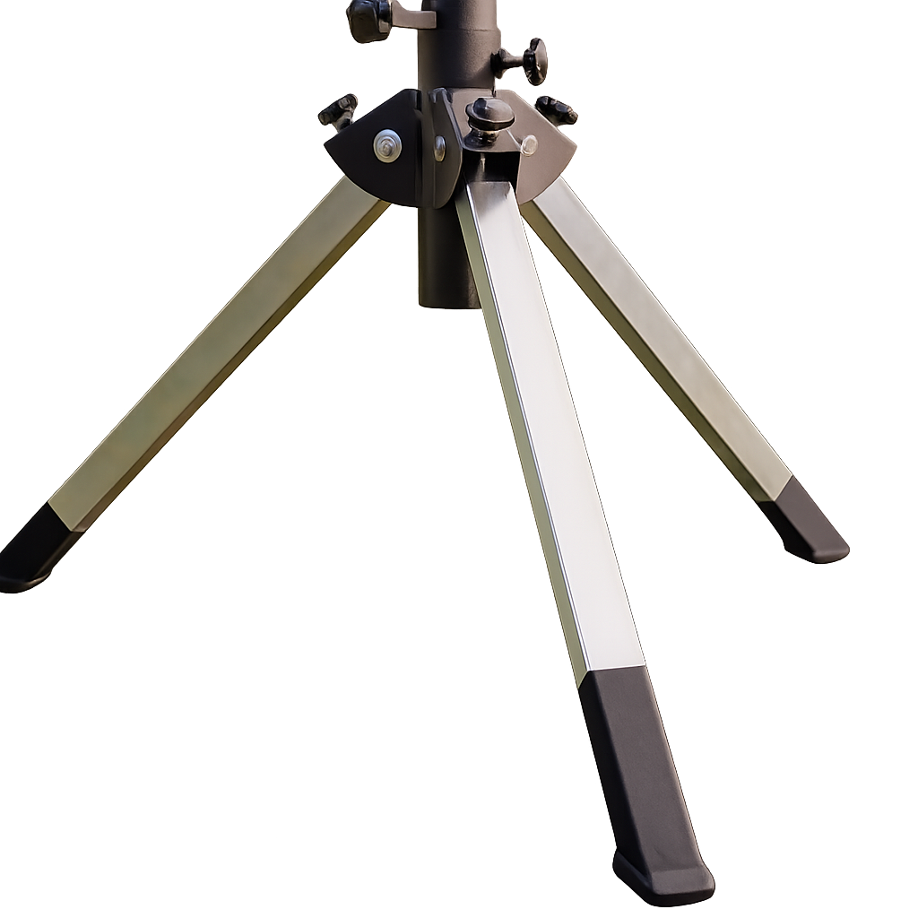 BBQARM tripod for Starlink RV Pole with legs spread