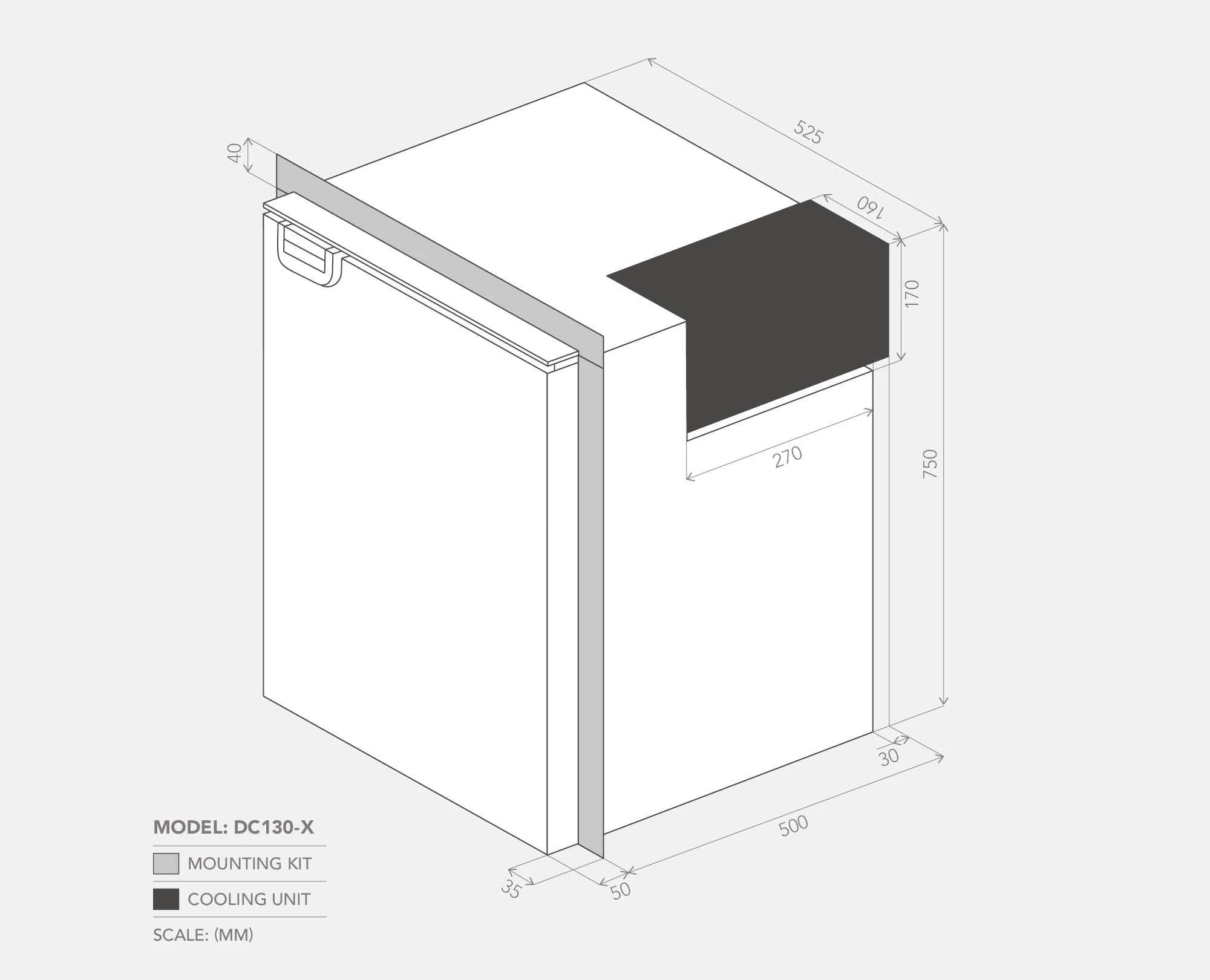 Bushman DC130-X Heavy Duty 12/24V Upright Fridge/Freezer 130L