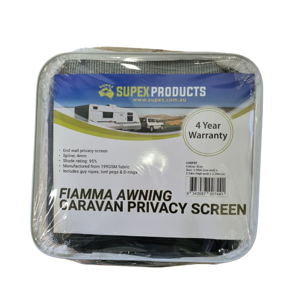 Privacy Screen End Wall With Sloping Top Edge For Fiamma Awning 2.1 x 2.3m
