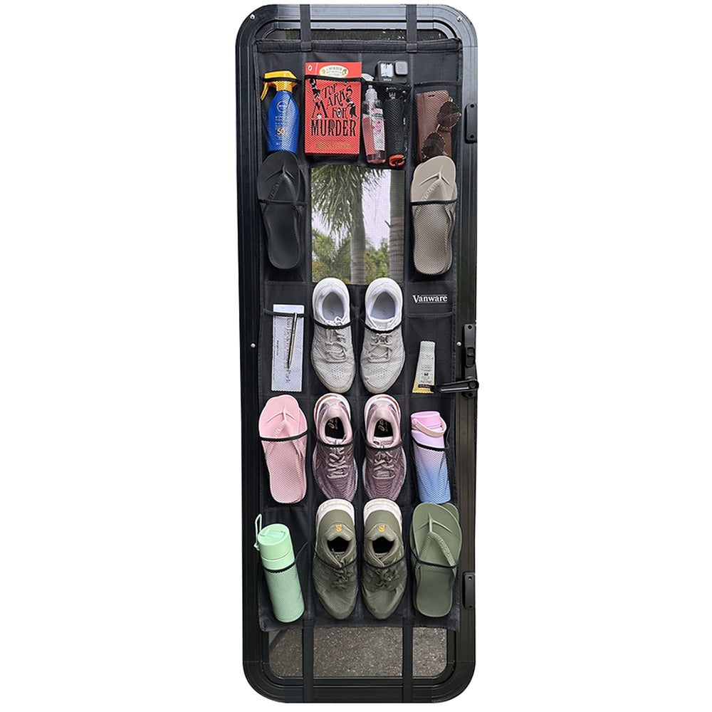 Caravan Door Storage with Window – CaravanMods.com.au