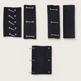 The three step rug kits laid flat: Galvanised Double Step, Aluminium Double Step and Single Step, each with its springs