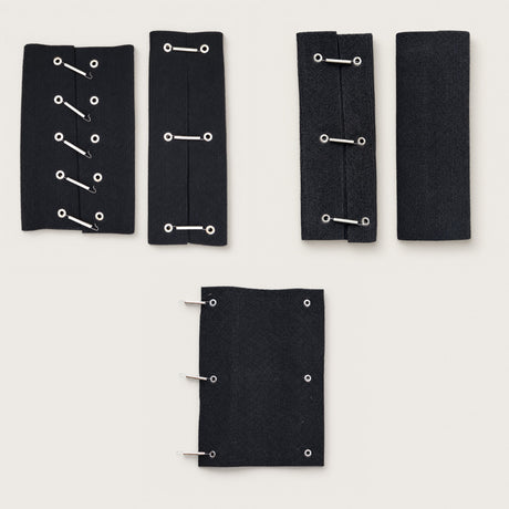 The three step rug kits laid flat: Galvanised Double Step, Aluminium Double Step and Single Step, each with its springs