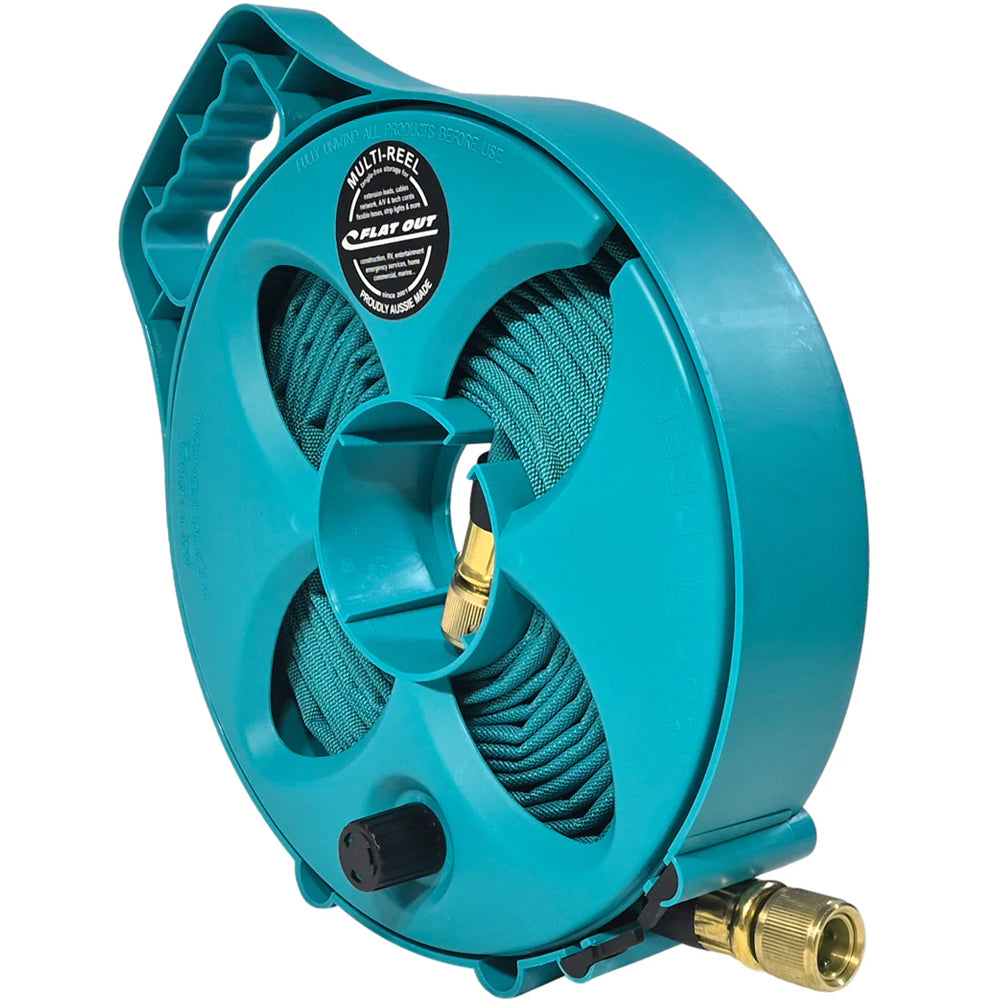 Flat Out Drinking Water Hose with Teal Mult-Reel