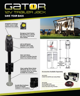 Gator 12V Trailer Jack with Clamp