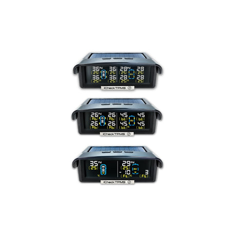 iCheck TPMS Smart Monitor showing tyre airbag bearing and fridge modes