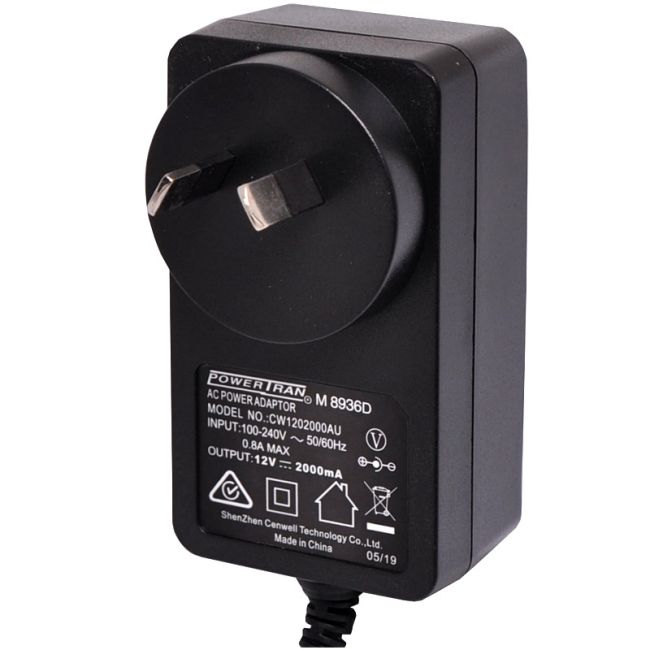POWERTRAN 12v 2A Regulated Power Supply Adapter - CLEARANCE