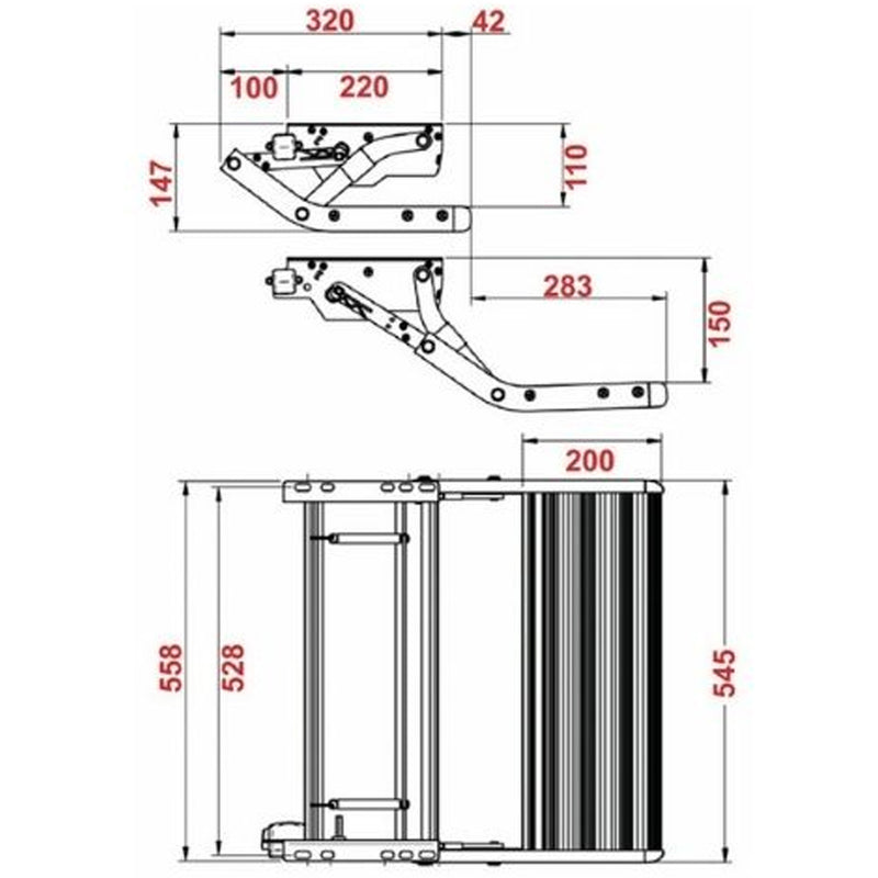 Manual Bolt-On Single Caravan Step