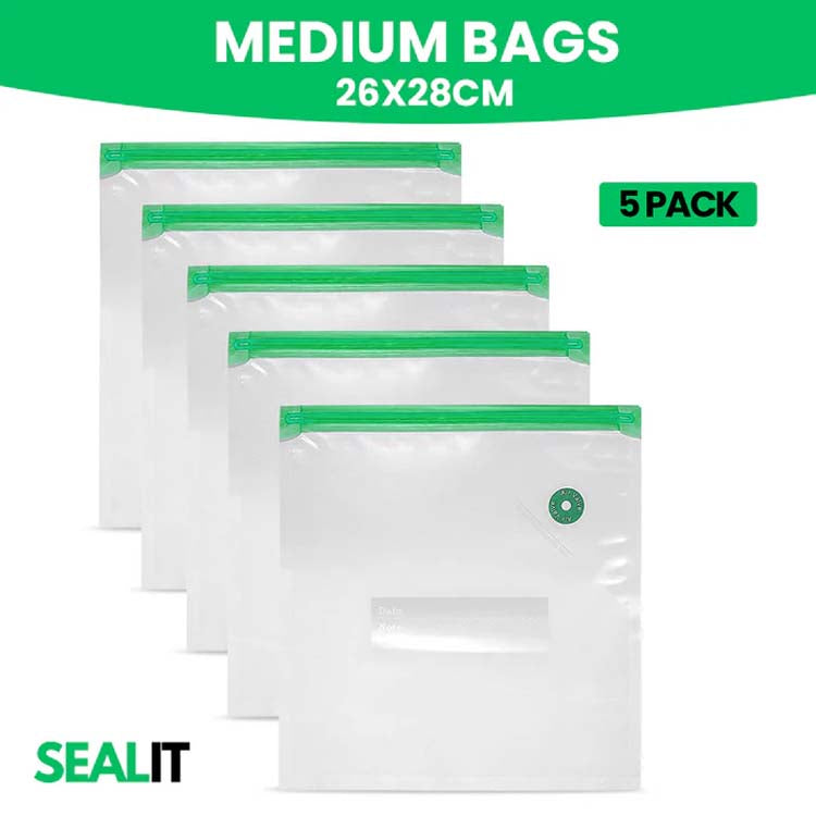 Medium Bags - 5 Bags to suit SEAL IT Vacuum Sealer