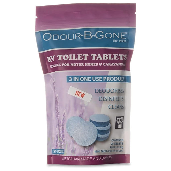 Odour B Gone Plus Blue 8g RV Toilet Tablets