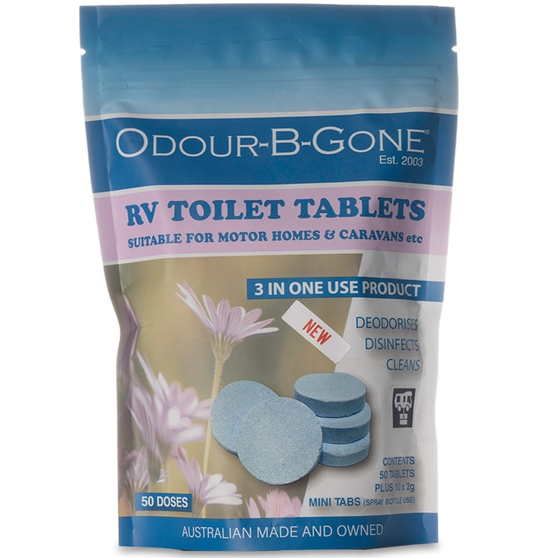 Odour B Gone Plus Blue 8g RV Toilet Tablets