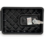 Key in the integrated door lock of the Promore Products Aluminium Caravan Pole Carrier