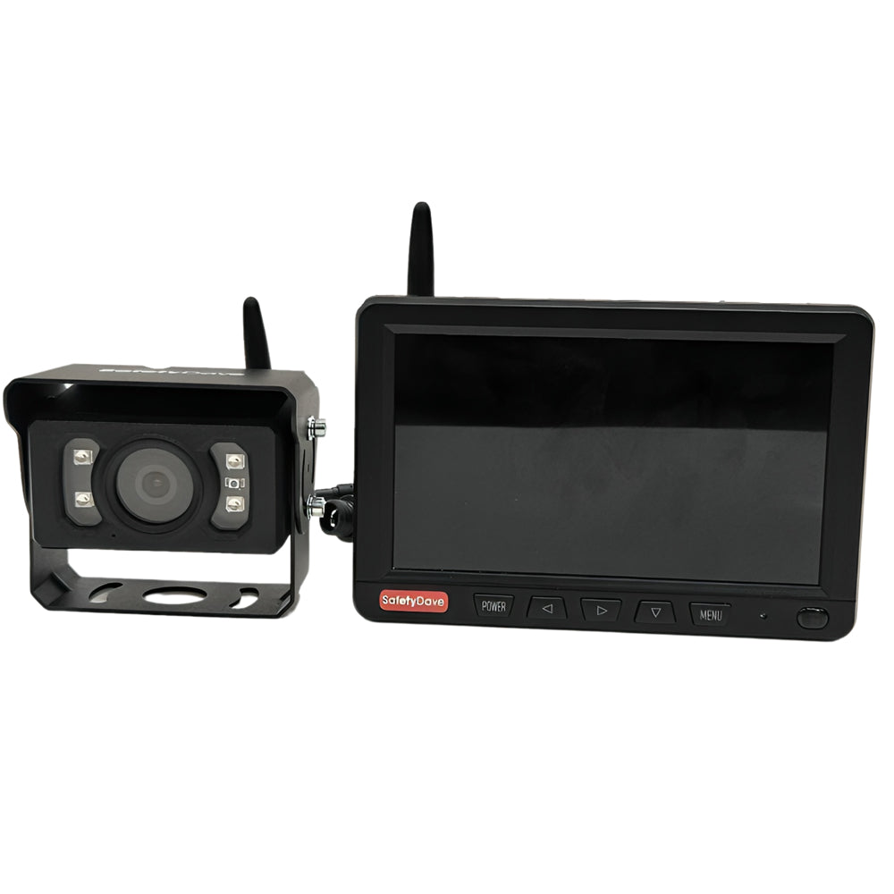 Safety Dave AHD 92 Degree Wireless Rear Vision Square Camera w 6in Dash Monitor