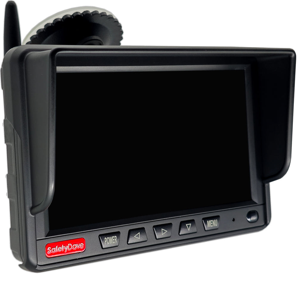 Safety Dave AHD 92 Degree Wireless Rear Vision Square Camera w 6in Dash Monitor