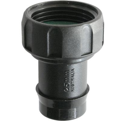 25mm Barb to 1" BSP (25mm) BSP Nut and Tail