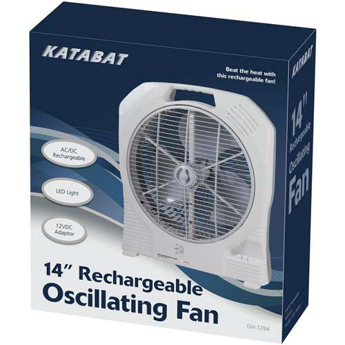12V Rechargeable 14" Electric Fan & Light