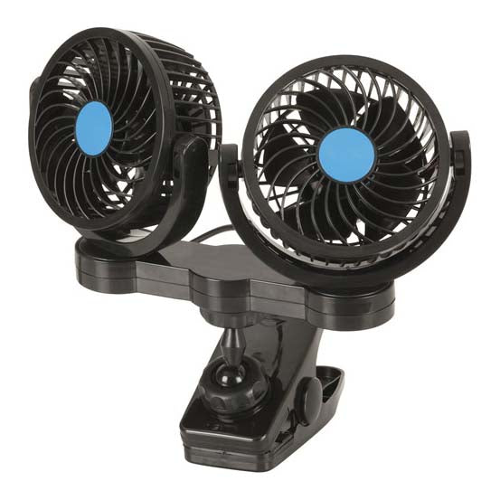 Dual 100mm 4 Inch 12V Fans with Clamp Mount